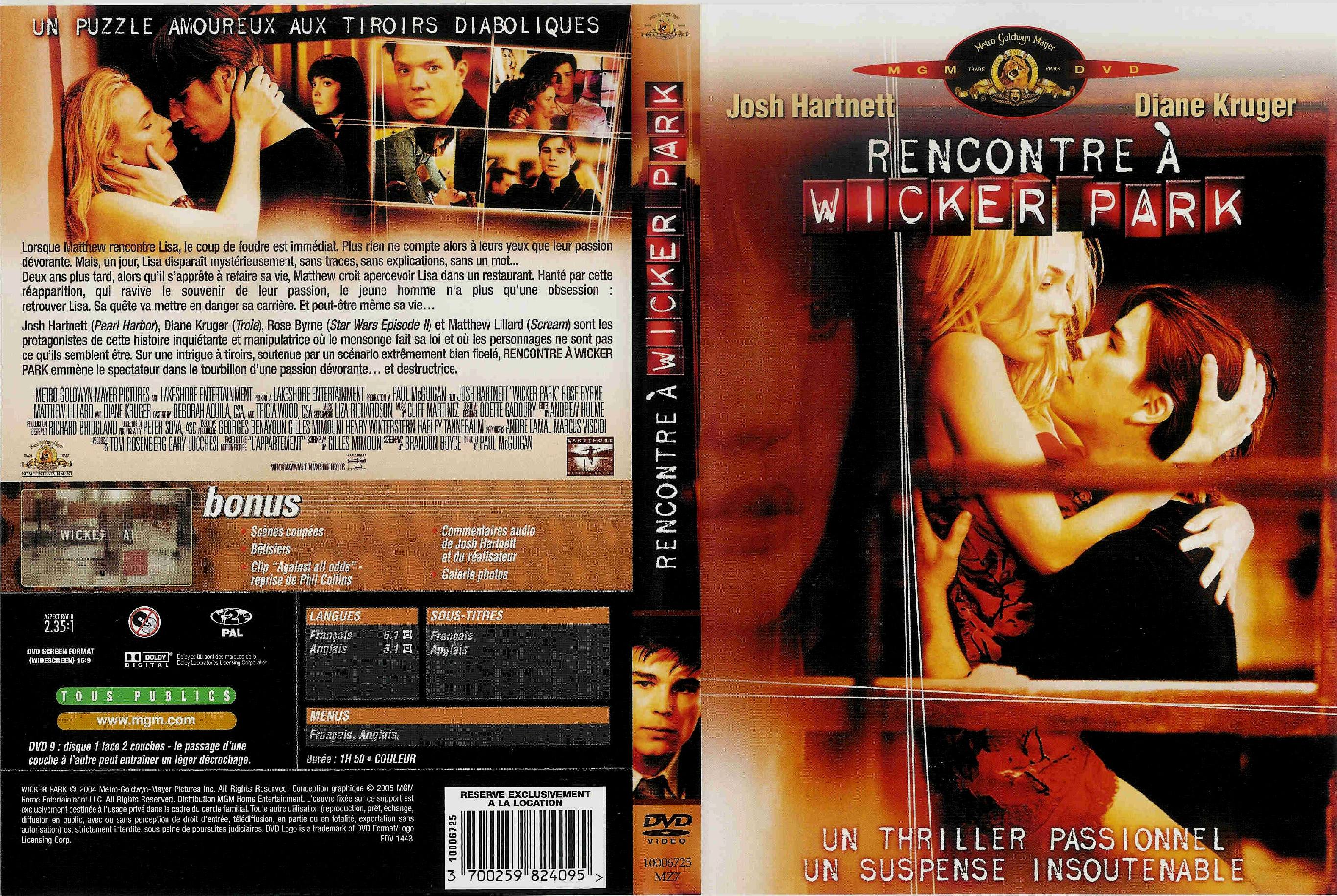 jaquette dvd rencontre a wicker park